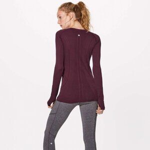 Lululemon Swiftly Tech Long Sleeve Crew Garnet / Garnet Size 6